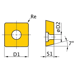 Keményfém váltólapkák (5 db/csomag) ISO SNMG090304