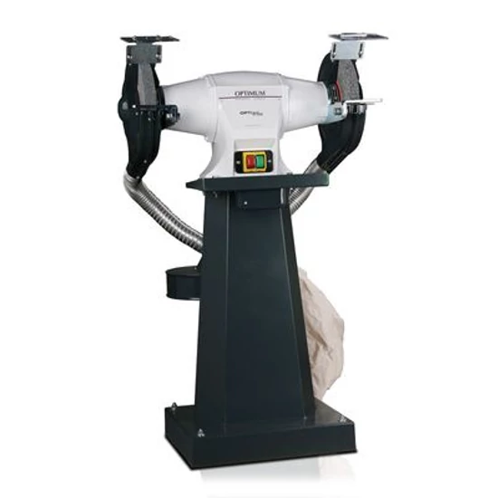 OPTIMUM OPTIgrind GZ20DD alépítménnyel és beépített elszívással (750W/400V/3Ph, 200x25)
