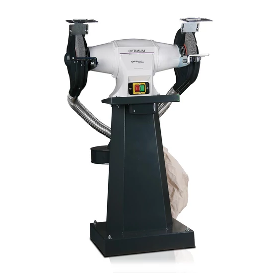 Optimum OPTIgrind GZ25DD köszörűgép, alépítménnyel és elszívó rendszerrel (1,1kW/400V, 250x30x25mm)