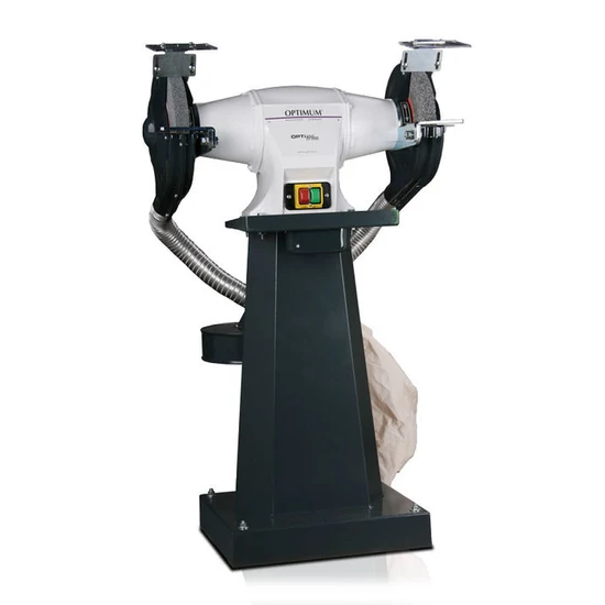 Optimum OPTIgrind GZ30DD köszörűgép erlépítménnyel és elszívó rendszerrel (1,8kW/400V, 300x35x30mm)