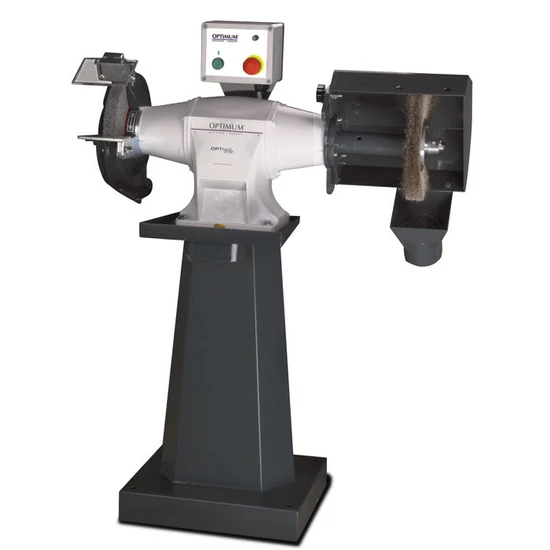 Optimum OPTIgrind GZ20CD köszörűgép elszívással és alépítménnyel (750W/400V, 200x25x20mm)