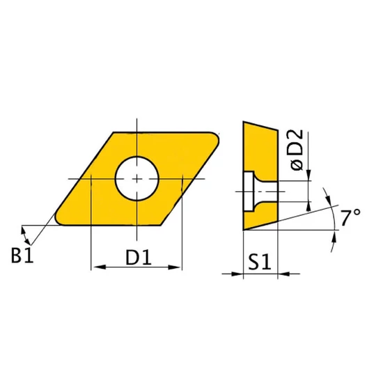 Optimum Váltólapka készlet ISO DCMT070204 (5 db-os)